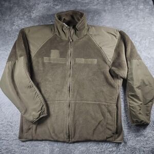 US Military Polartec Gen III ECWCS Jacket Mens Large Brown Fleece Cold Weather